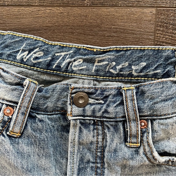 Free People Pioneer Straight Jeans in Washed Denim - Picture 4 of 13